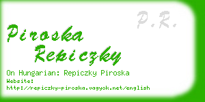 piroska repiczky business card